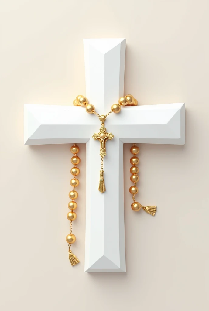 golden cross rosary 