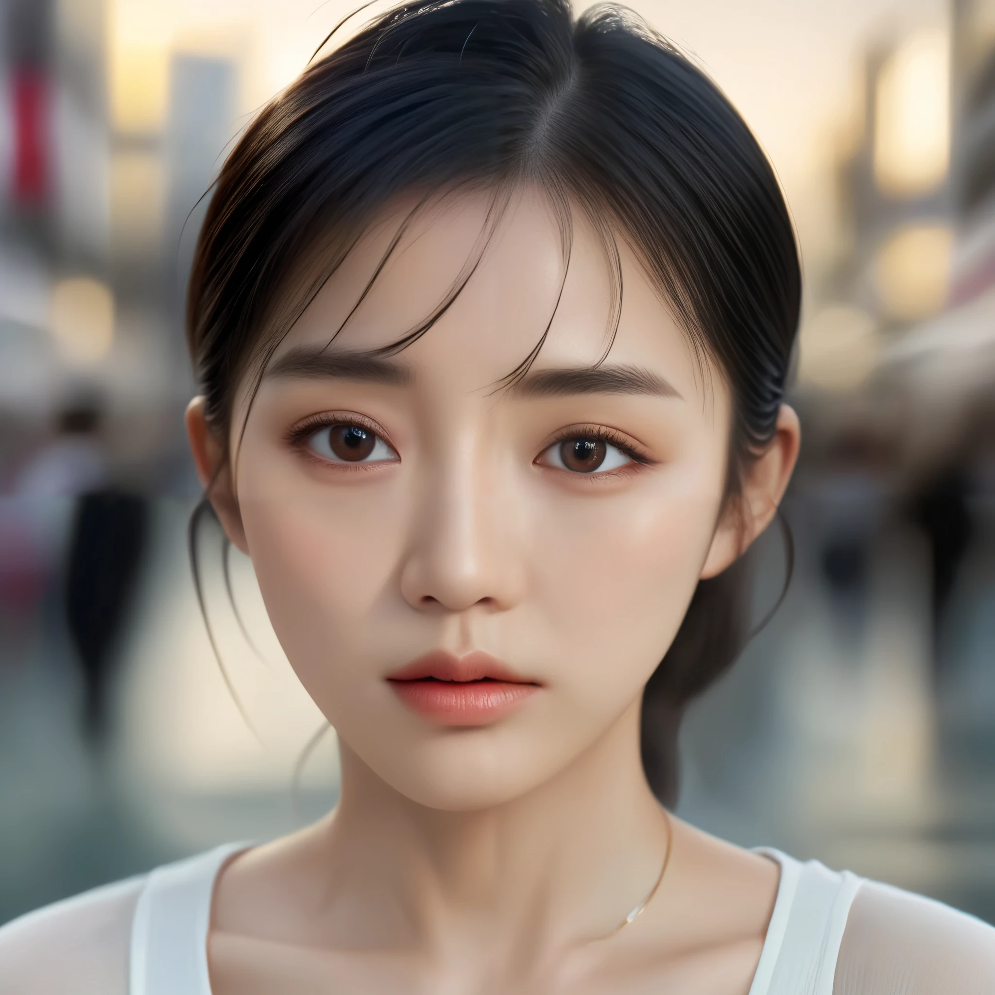 1girl, japanese,detailed face, beautiful detailed eyes, beautiful detailed lips, intricate detailed white background, (best quality,4k,8k,highres,masterpiece:1.2),ultra-detailed,(realistic,photorealistic,photo-realistic:1.37),sharp focus,physically-based rendering,extreme detail description,professional,vivid colors,perfection