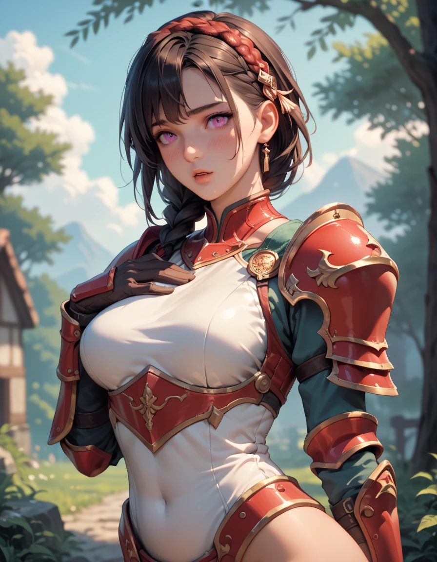 {{{masterpiece}}}, {{{best quality}}}, {{ultra-detailed}}, {illustration}, {{an extremely delicate and beautiful}},,onepiece nami,very famous idol,cute girl,frown face, 16k,8k,4k, realism, soft focus, portrait,full body,(holding a huge sword:1.3),(full plate armor:1.2),(fantasy landscape:1.1),dynamic pause,(bottomless:1.2),(fight a beast:1.5)