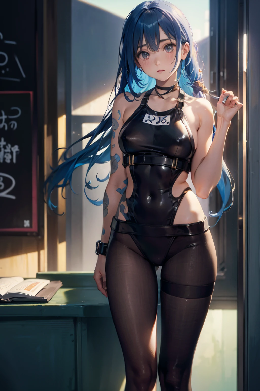 Slime, sweat, Wet clothes, Detailed faces, 8k image quality, A lot of milky  sticks to the shirt,  flows from the  and sticks to the groin, hentai tattoos,Clear hand and foot details,transparent clothing