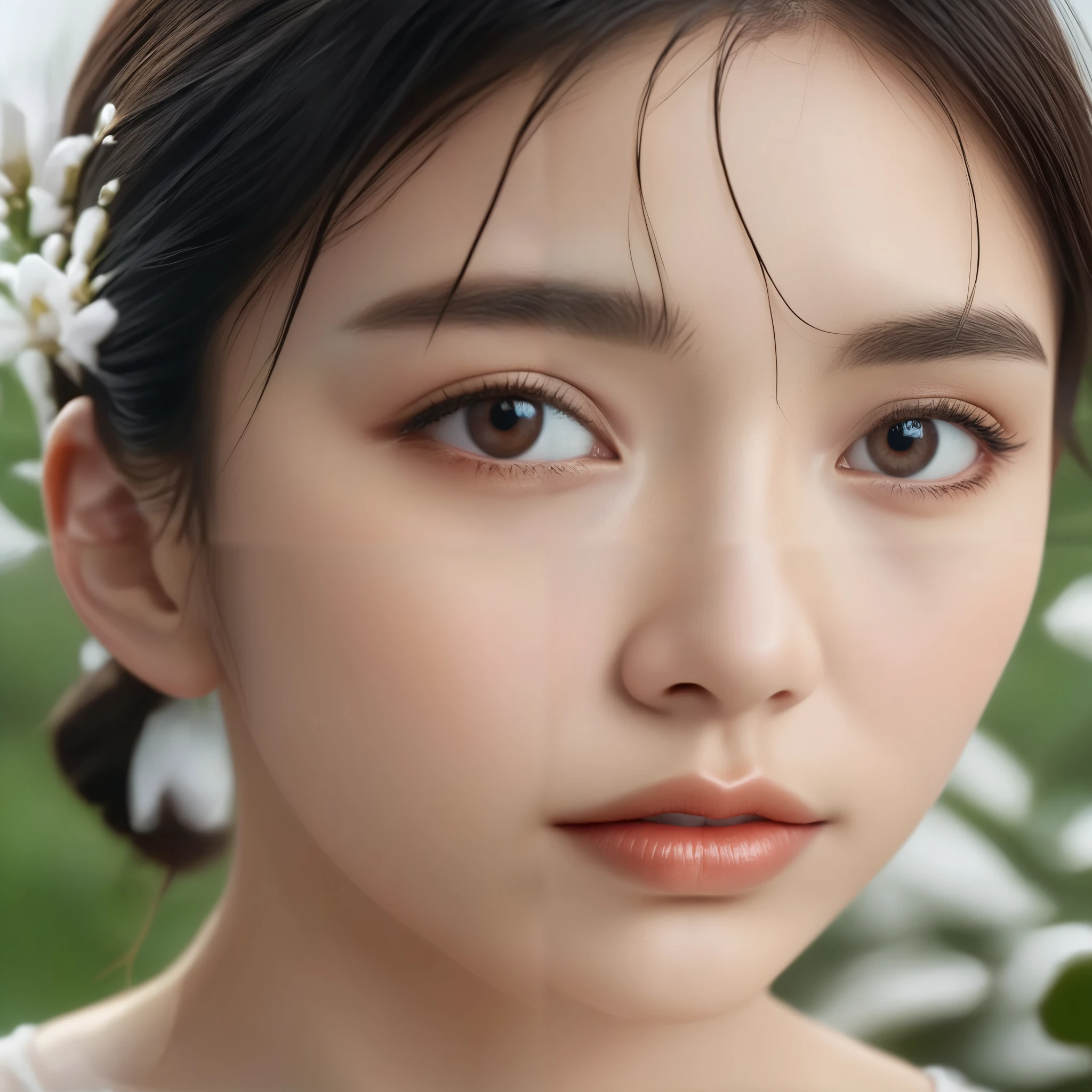 1girl, detailed face, beautiful detailed eyes, beautiful detailed lips, intricate detailed white background, (best quality,4k,8k,highres,masterpiece:1.2),ultra-detailed,(realistic,photorealistic,photo-realistic:1.37),sharp focus,physically-based rendering,extreme detail description,professional,vivid colors