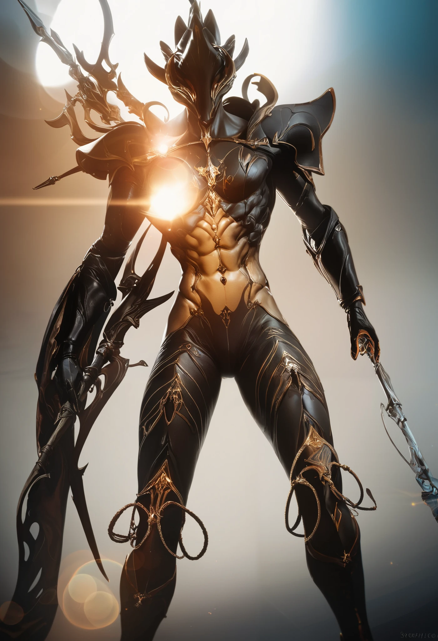 Warframe, orokintech Reaper with a scythe, holografic skull , scifi (Masterpiece:1.3) (best quality:1.2) (high quality:1.1), 12k,analog style,soft focus,80mm F1.9 lens,in the style of,cinematic lighting,bloom,high quality,RAW photo,lens flare