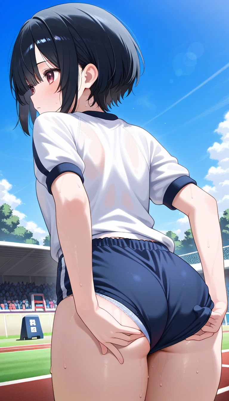 score_9, score_8_up,score_7_up, masterpiece, best quality, 1girl,japanese,tween,(wearing Track and Field Uniforms),middle small breasts,
(track-and-field arena:1.3), best quality,
hetero, sex, doggystyle, sex from behind, motion lines, bouncing breasts, torn crotch, rape, tears, cry, saliva, sweat, blush, ass ripple, nude male, female ,pussy juice splash, cum on inner thighs, cum trails,shiny skin, (man hold up girl's legs:1.6), (vaginal penis:1.2), illegal penis,(standing, sex:1.6), (girl standing split:1.2), (cum out), nsfw,tanned brown skin,orgasm face