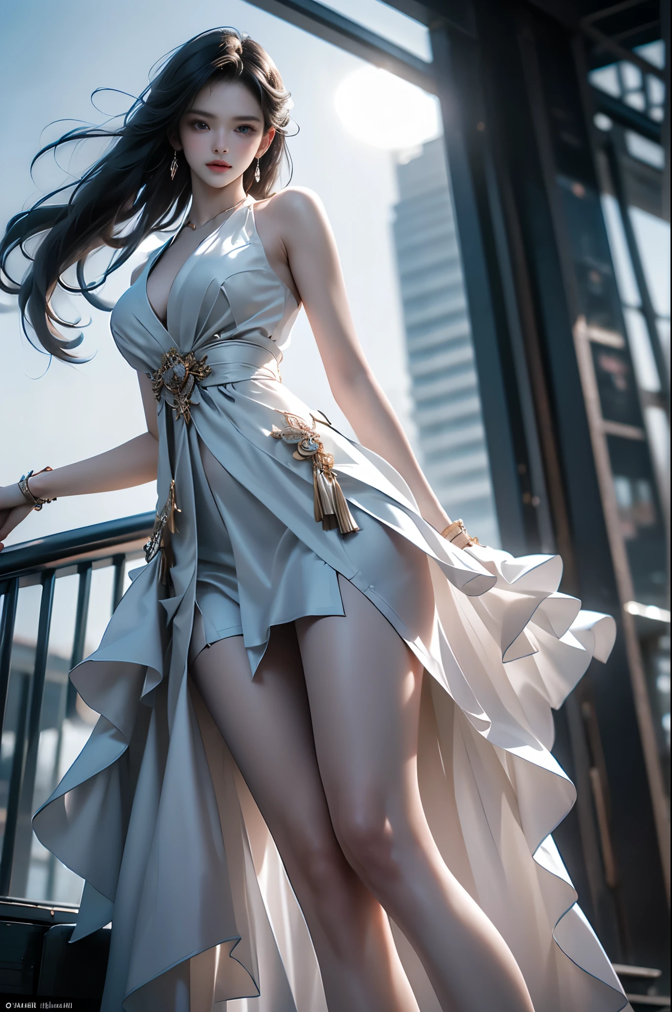 1 GIRL, SINGLE PHOTO, VICTORIA'S SECRET MODEL, DELICATE, MASTERPIECE, BEAUTIFUL DETAILS, COLORFUL, REALISTIC, ACTION BOLD, VIVID, GRACEFUL, HEIGHT 168CM, WELL-PROPORTIONED, TALL, THIN FIGURE, DYNAMIC POSE, FULL BODY, HIGH HEELS, SEXY, BARE SHOULDERS, LONG LEGS, LONG BLACK HAIR, BRIGHT EYES, RICH FACIAL DETAILS, PERFECT FIGURE, WHITE SHIRT, HOT PANTS, HAPPY, LIVELY --auto --s2