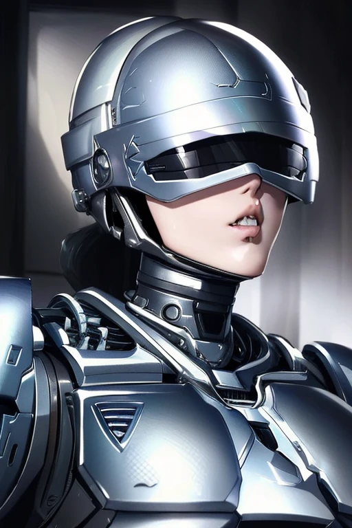  High Quality , (Full picture)  Cool and attractive face , RoboCop Armor ,   RoboCop helmet ,   beautiful sexy young woman doing fellatio {x}, 18 years old,   toned and muscular ,  Cool and charming ,  Sharp Eye,  Big Breasts,   yan, My face is stained with semen,   sensual vibe  