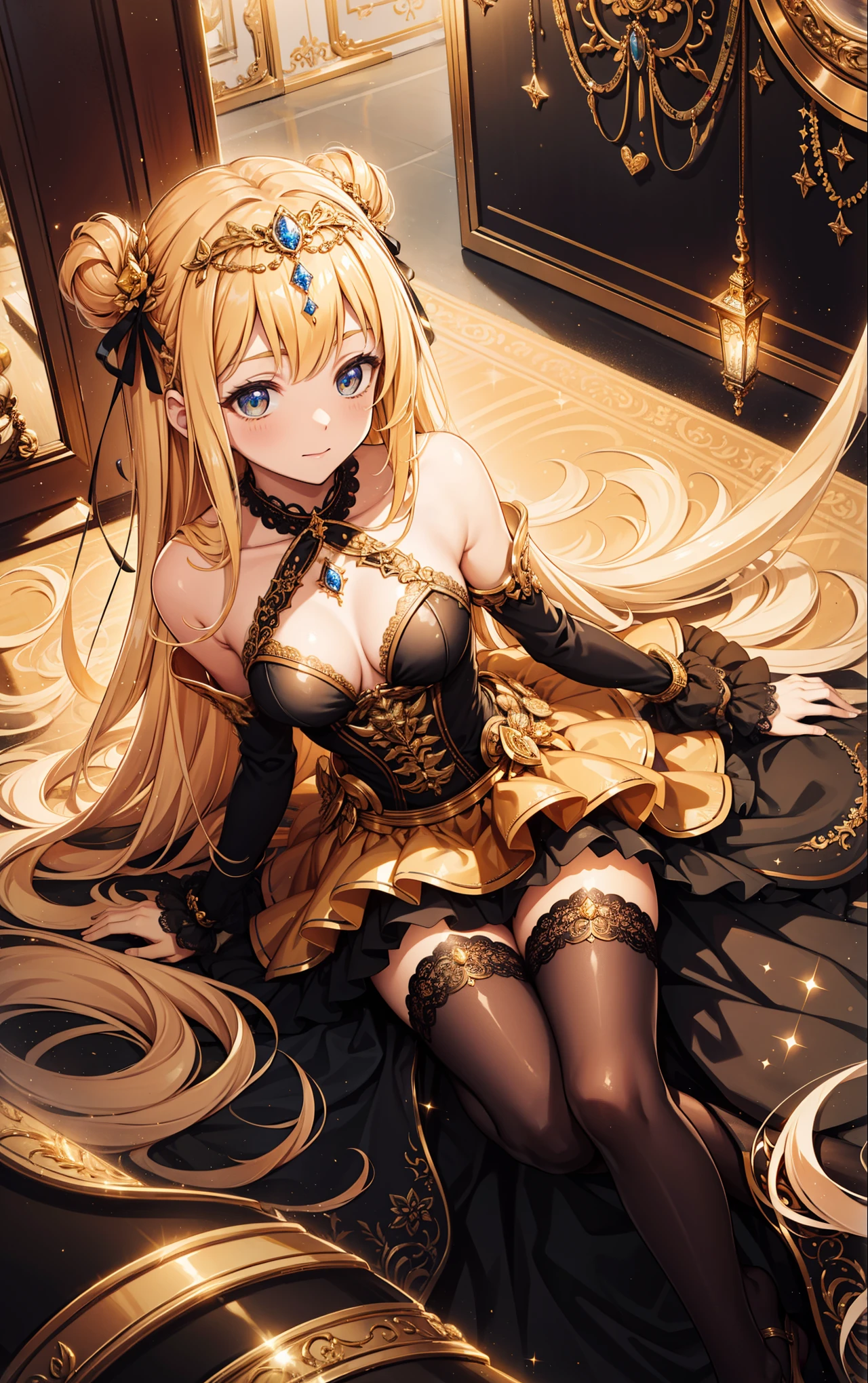 masterpiece, highest quality, High resolution，Follow the prompts、Anime Style、Blonde、Long Hair、