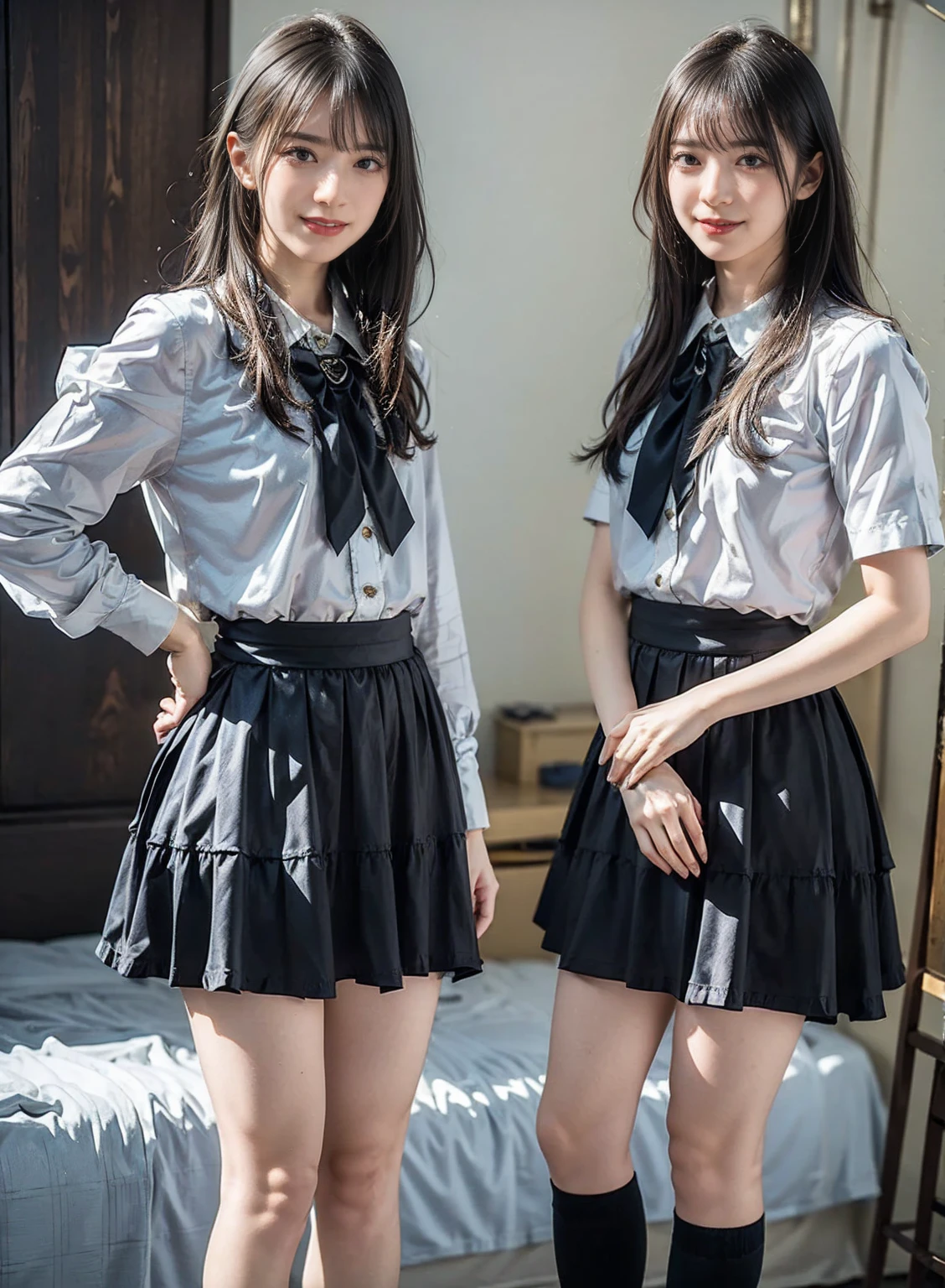 Japan girls, (8k, RAW photos, top quality, masterpieces: 1.2), (nsfw: 1.2), (highly detailed CG Unity 8k wallpaper), (masterpiece), (best quality), (super detailed), (best illustration), (best shadows), (real), (PureErosFace_V1:0.5), ultra high definition, (eye details), charming smiles, ((very sweaty high school uniform)))), (( Exposed breasts, artistically looking breast tips: 1.2)), ((no bra: 0.8)), cleavage: 0.8, (((artistically sheer nipple: 1.2)), (((Skirt sheer with extremely short sweat: high school uniform)), 17 years old, healthy and energetic students who have trouble seeing