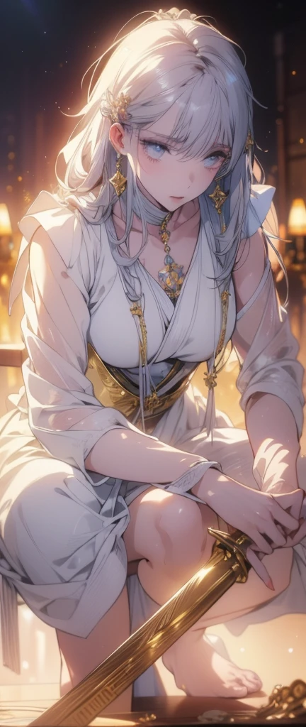 masterpiece, ((Highest quality))、monastery、church、sister&#39;s outfit、(4 cute naked girls、A good friend、Standing side by side、kawaii:1.4、12 years old、smile:1.3、smile、Mr.々Hair style、pubic hair)、The Scapular、Coif、(((Full nudity、tits、Pussy)))、(Realistic and detailed skin texture、sister&#39;s outfit:1.2、See-through)