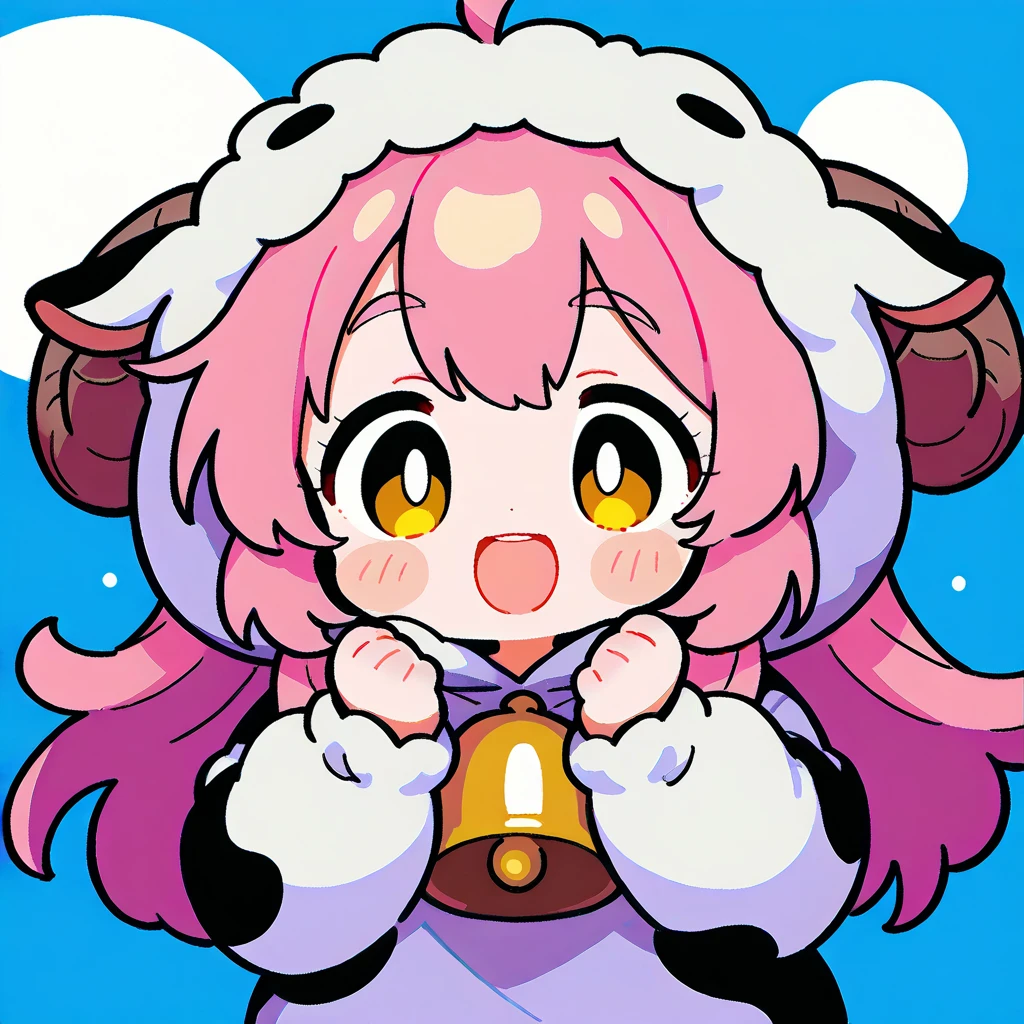 a sticker、top-quality、hight resolution、masterpiece、8K、Chibi、Silly、1beautiful girl、kawaii、Rabbit ears、Pink shorthair、A smile、Santa Claus Costume、They are jumping cutely with their legs up、dynamicposes、Santa Claus hat with rabbit ears、a miniskirt、