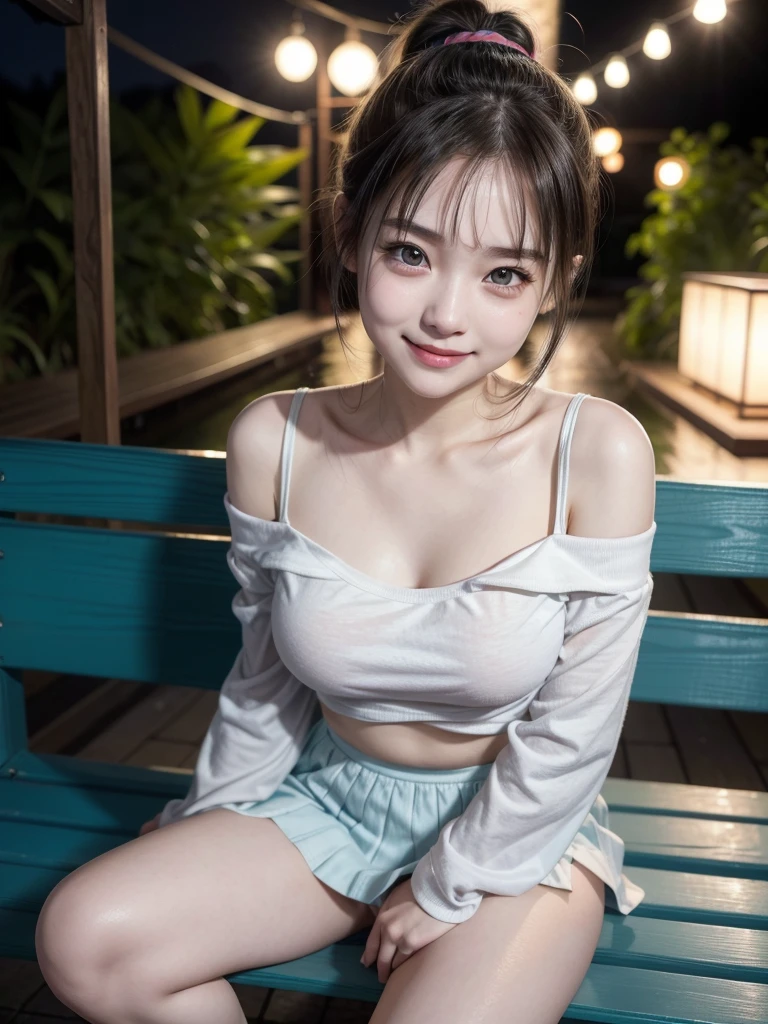 ((High-resolution images, Realistic eye size, Realistic Skin, Droopy eyes, smile, (Mr.々A feminine casual long dress with a simple pattern), (Squat down and spread your legs, Self-pleasure, Highly detailed, realistic textured panties), Late Night, Old Fashion, Leaning forward, Festivals, bag, Glasses,