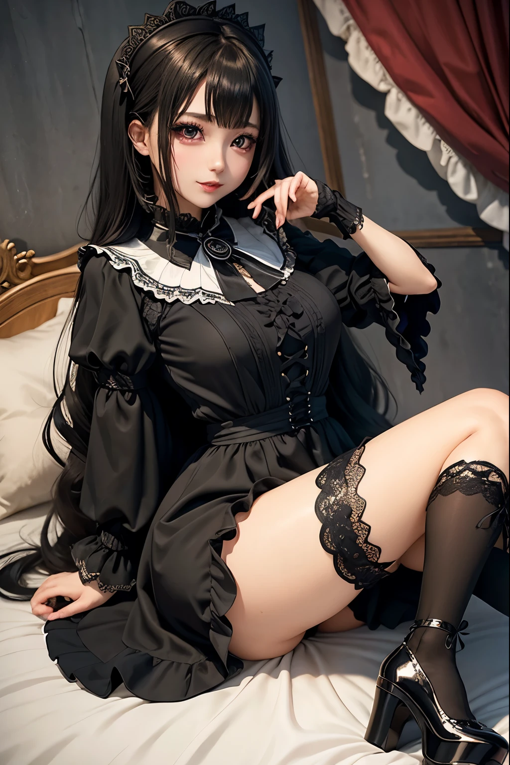 ハードな dark gothic メイク、Dark black eyeshadow、 sad、Good skin radiance、 dark gothic 、 dark smile 、palace、The beauty of fragrance、24 years old、 Knee High Socks 、 pantyhose、Masturbation facial expressions、Extremely fair skin、 rich expression of pleasure 、 uncomfortable expression 、 dark gothic 、 top quality、Drunk face、Purple maid outfit、Mysterious、noble、 affectionate smile 、Right eye is blue、Left eye is red、 super careful pose 、Platform heel shoes、 heavy makeup、Gothic Clothing、Long Hair Straight Hair、Cute Gothic Dresses、 beautiful face、Elegant features、 attractive face 、 Stained Glassの背景、Chest glistening with sweat、The room is dark、goth long dress、Bell Sleeves、Wizard Sleeve、Decadent look、 sexually excited expression、 handmade on the bed 、 I have a synthesizer instrument nearby 、 sitting on the bed 、Sad look、Rose Maiden、The embroidery is pink、 The dress has pink embroidery、 thigh high socks 、 Knee High Socks 、 gentle expression、dark black eye shadow、 Stained Glassとバラの背景、 branching is a little lonely 、Female Duo、Female couple、 dark church background 、 Stained Glass、black metal world、Dark Castle 、 slender body 、gothic long dress、 Victorian Dress 、 small breasts、 room full of roses 、 I'm worried because of roses 、 My body is wet and shiny 、 My feet have a lot of glitter、I am sweating、 My feet are sticky from sweating 、My feet are sweaty 、My whole body is sweaty and shiny、I've sweated a lot 、My feet are sweaty 、 My wet feet are shiny from sweat 、 A pig that got wet with oil and became shiny 、 white body 、 wet shiny pig water 、 beautiful legs、Outstretched legs、Put your hands on the bed、Super beautiful straight hair、Straight hair to the ends、Straight perm hair、 making the butt of the bed 、sitting with her legs spread wide、 has small breasts、Panting expression、 masturbation expression 、 transcendental white skin 、 play a synthesizer 、The synthesizer shines、 My pot is shining with sweat 、 touching the synthesizer 、Playing a keyboard instrument、Synthesizer performance、Hide your chest、Playing keyboard instruments、Piano performance、 thigh high socks 、 Knee High Socks 、