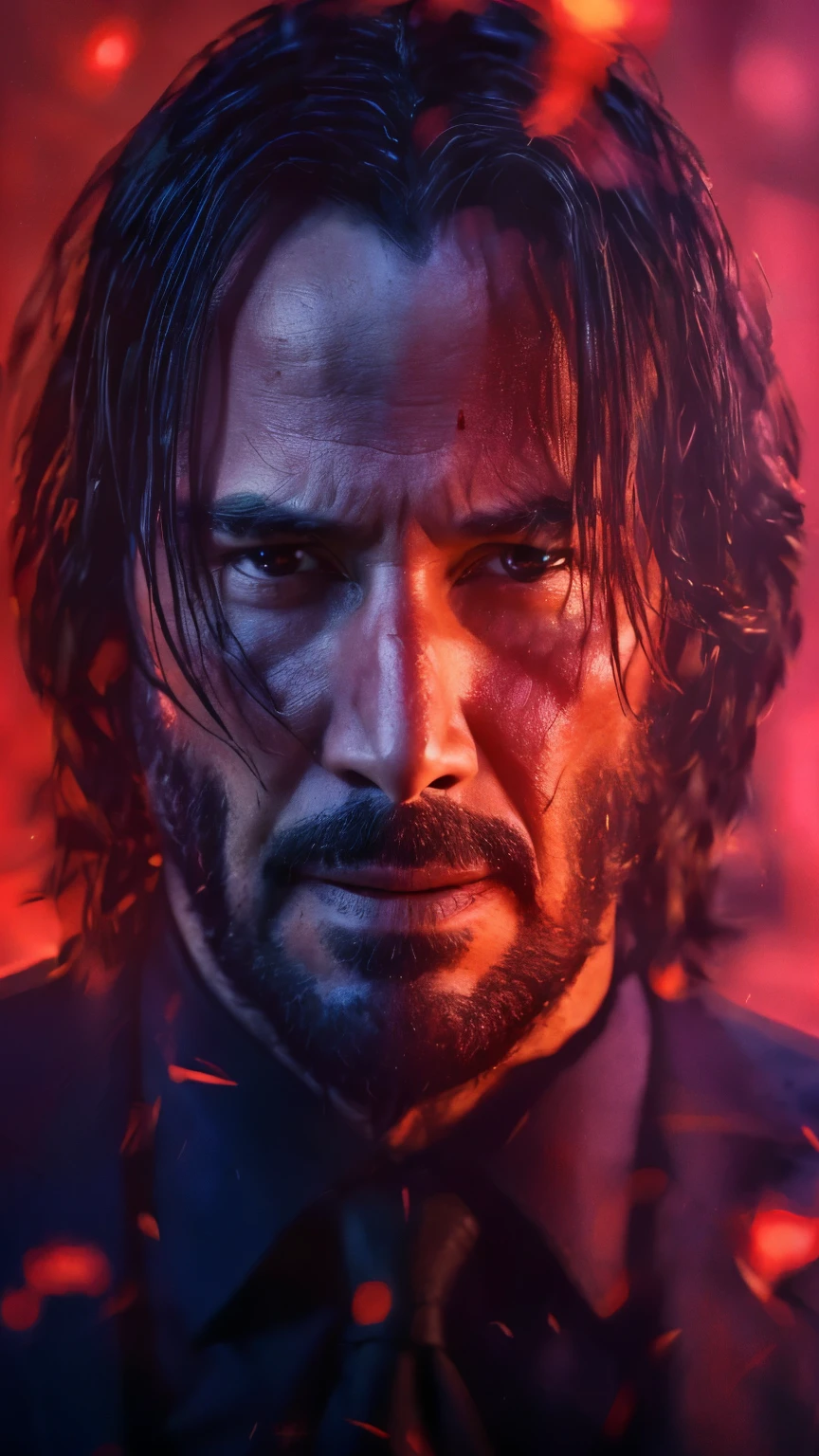 (best quality,4k,8k,highres,masterpiece:1.2),ultra-detailed,(realistic,photorealistic,photo-realistic:1.37),john wick, full body, action scene,unreal engine 5, cartoonish caricatures, animated gifs, life-like avian illustrations, close-up, soft lighting, vibrant colors