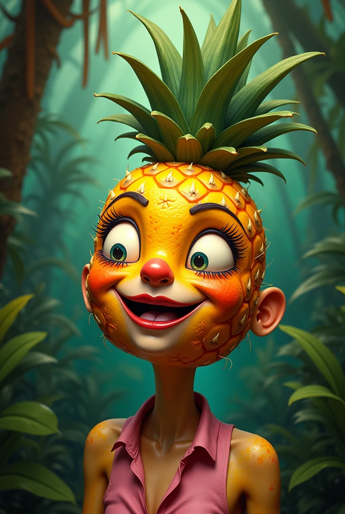A boy with a brain made of bananas