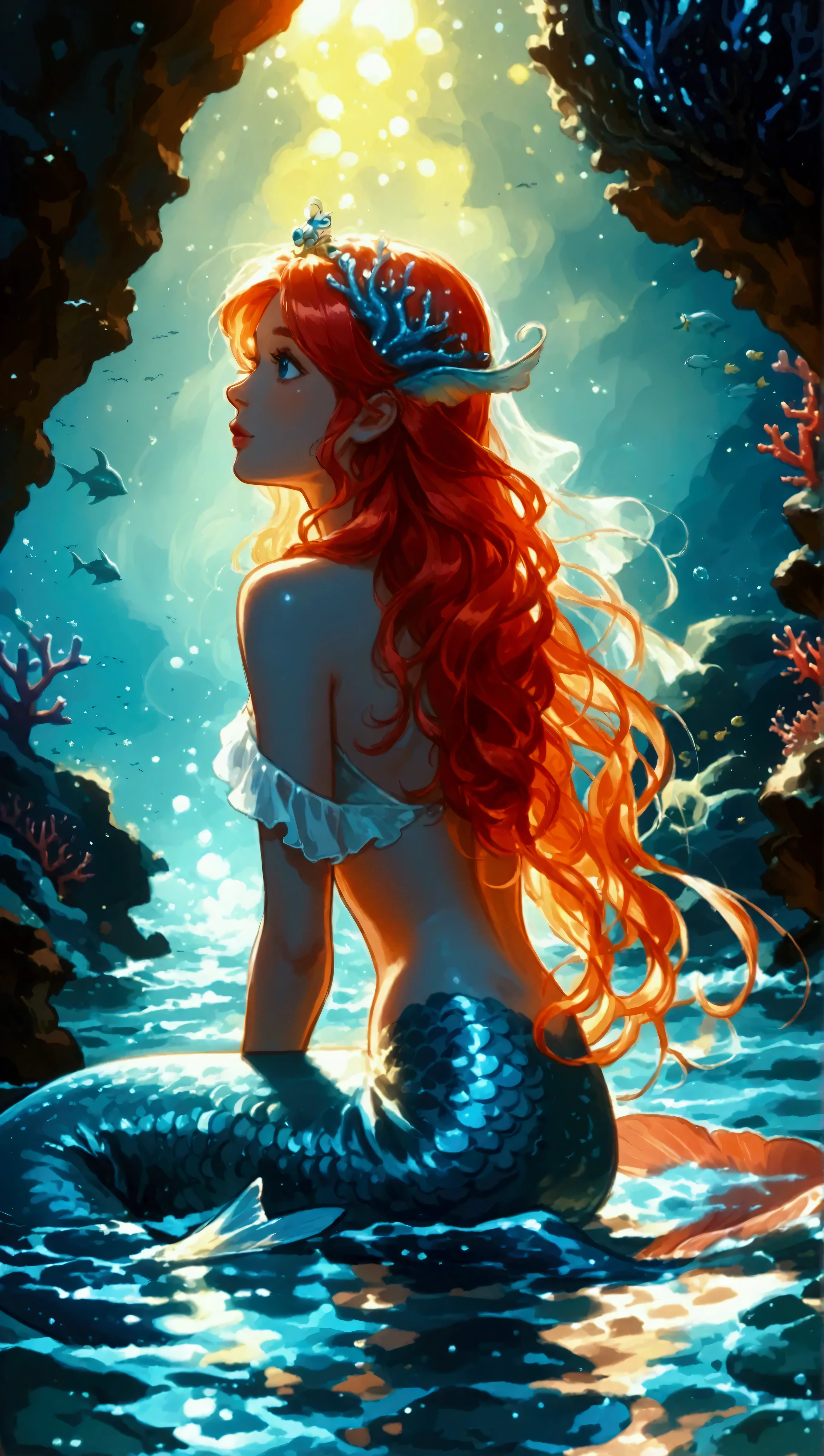 Coral, Leiden, cologne, Female, Mermaid, murmur, cute illustration, universe, Sightseeing, lady, eau de toilette, riverside, Siren, Maiden