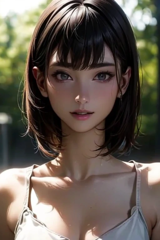 ((  top quality)), (超  high definitionです ), (  very detailed), (  detailed description  ), ((  best CG  )), ( Masterpiece),  Ultra-detailed art , (  top quality, 8k, 32K), (  realistic  :1.2)、( high definition),   very pretty face and eyes  ,  1 female ,   Thin Waist, Delicate body, ( attention to detail,   rich skin details  ), (  top quality, 8k, Oil paints:1.2),   bright color、 beautiful woman 、 detailed face  、(( random hairstyle :1.2)), (( Gravure Shooting :1.6,  daytime shooting :1.8, Outdoor)), (((Bright natural light:1.4))),