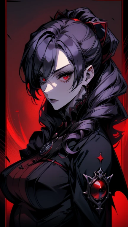 animated, A woman with red eyes and a Gothic appearance., best animated 4k konachan wallpaper, demon animated girl, gothic maiden animated girl, animated style 4 k, 4k animated wallpaper, badass animated 8 k,  4k manga wallpapers , animated art wallpaper 8 k, animated art wallpaper 4 k, animated art wallpaper 4k,  With eyes that glow red 