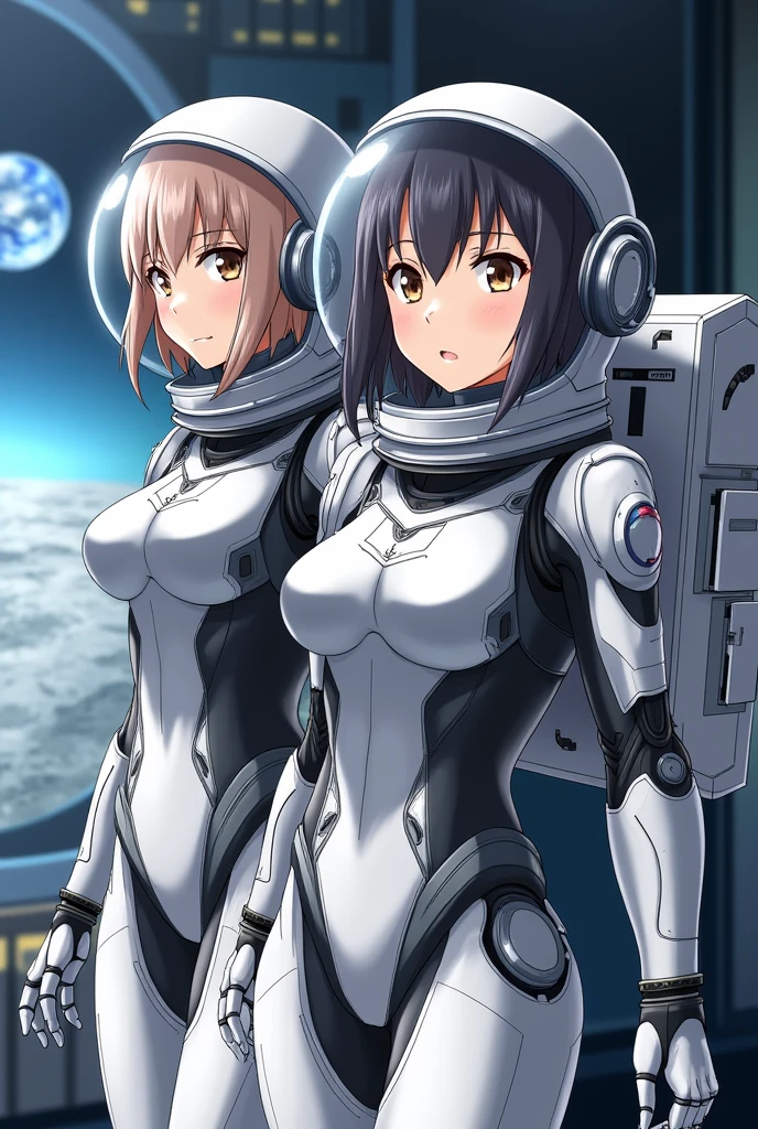 2 ragazze diverse viste da dietro,ass support,guardandole da dietro,large full ass,large full breasts,felice di stare con te,enorme culo,enormi tette,ultra-highres, ultra-detailed, best quality,perfect hands,2 ragazze,2 Titanfall 2 pilots uniform girls,hi-fi city background,2 girls,Titanfall 2 helmets,happy face,:D,2 girls
