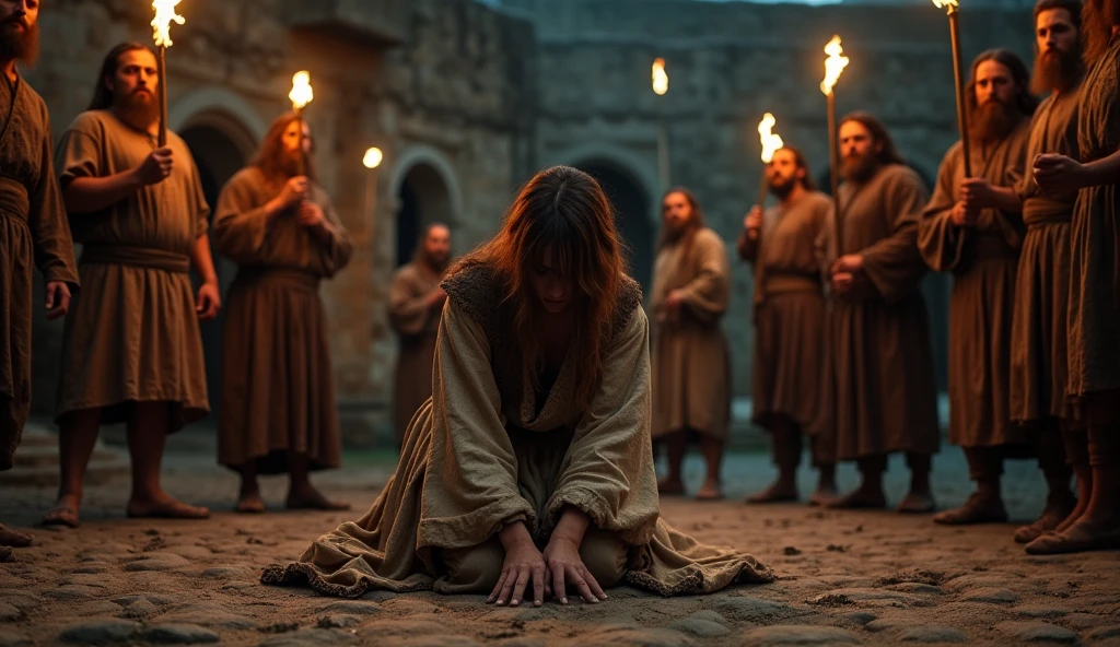 Civilians and peasants tied in strings and chains, dark, horror, death metal,album cover