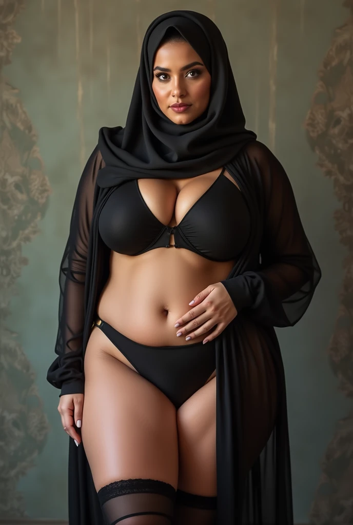 RAW photo,dark,moody,hazy atmosphere,35mm focal lenght,underexposed,cold,candid photograph,artistic,full body,photo of a beautiful,influencer,25yo Iranian woman,hijab,detailed skin,fully naked,looking at viewer, thick body structure,yellow background,no background, candid pose,dim room,blue light, film grain, kodak color, instagram LUT