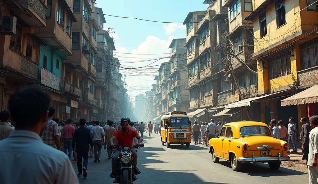 arafed city street with a lot of rubble and buildings, destroyed city, in a ruined cityscape, destroyed city in the background, outdoors ruined cityscape, post - apocalyptic city streets, city destruction, apocalyptic city, damaged city, ruined cityscape, in a post apocalyptic city, destroyed modern buildings, burned city, ruined city, destroyed human structures, city is pure ((myanmar)),((yangon)) and buses are driving down a busy street in a city, dhaka traffic, busy street, busy streets, busy streets filled with people, busy city, busy city on background, myanmar, bustling city, busy cityscape, crowded street, in busy city, traffic in background, crowded streets, very busy place, crowded and populated, lunar busy street, traffic, busy crowds