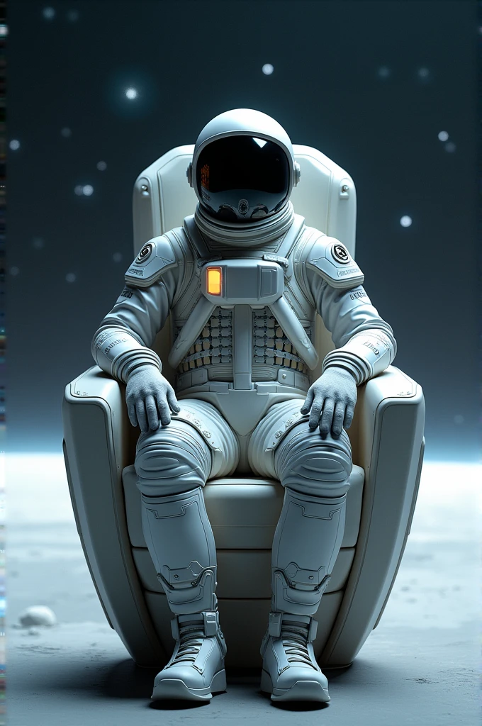 A 1970s Kodachrome picture of an astronaut sitting on a sofa in a 1970s spaceport, muted colour, bokeh,shallow depth of field, Canon 35 mm POV, cross-processed colours, faded photo,wide angle fish eye,full body,1970s architecture, 1970s design aesthetic, shag carpets, browns and oranges
