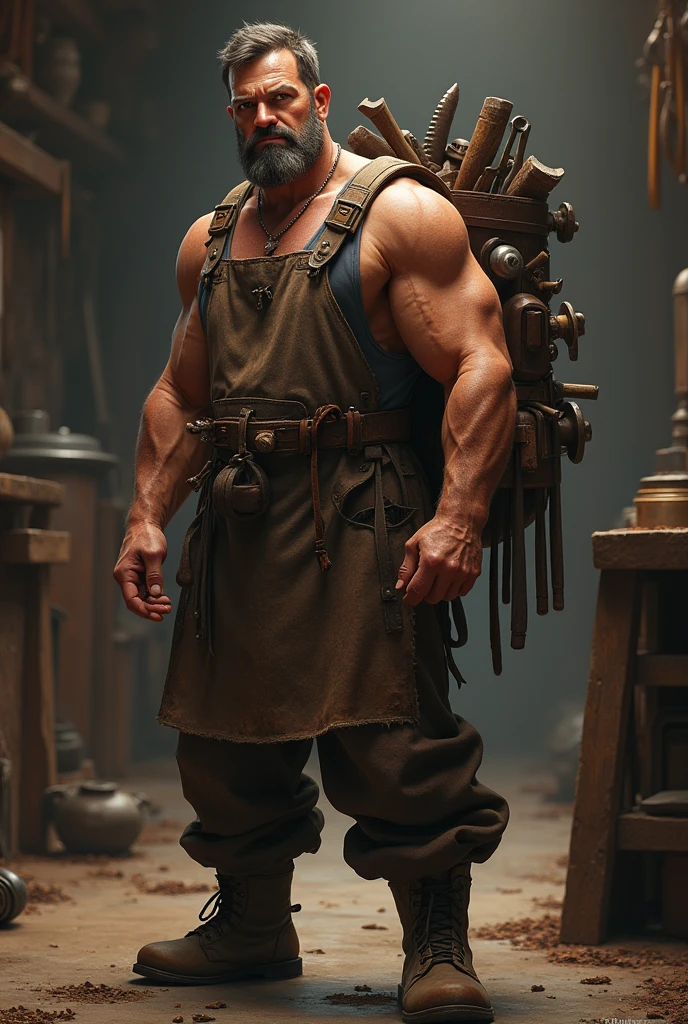 A man hammer in his hand
