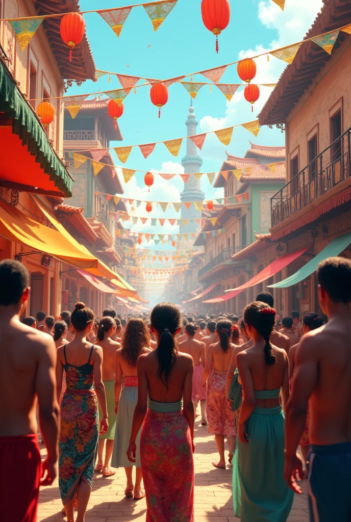 happy fiesta celebration traditional filipino background