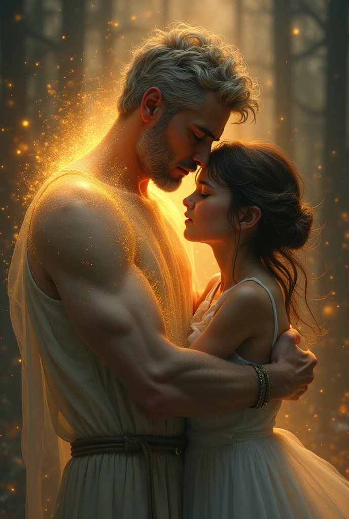 There is a man and a woman who are together with one heart, romantic fantasy, romance novel cover, Urban Fantasy Romance, Hermosa obra de arte digital, fantasy art behance