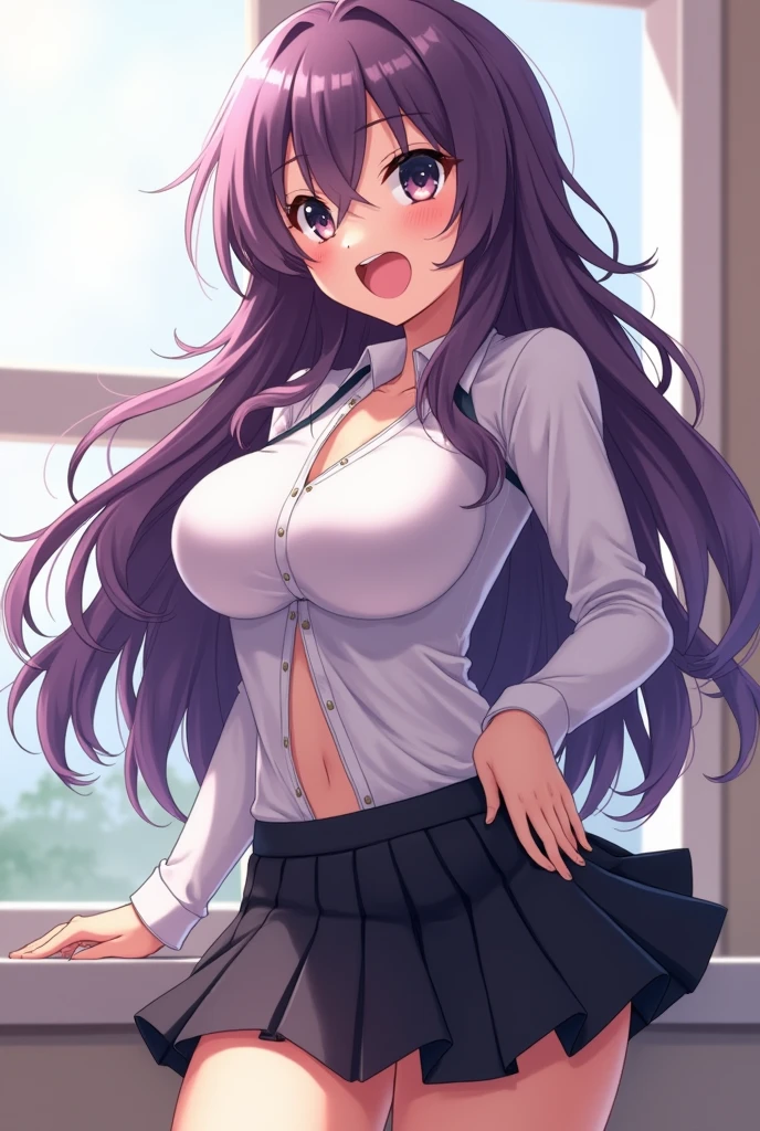 ((Best quality)), ((masterpiece)), ((perfect composition)):1.5, ((perfect anatomy)):1.5, illustration, high-res, prefect lighting, dynamic angle, (((clean and clean))), absurdres, (((clean and clean))), uncreditable absurdres, 1girl, sole, standing, chizuruchankaihatsunikki, full body, purple hair, long hair, hairclip, purple eyes, school uniform, pleated skirt, cameltoe, [nipples sharp], [[puffy nipples]], large breasts, matured, netorare, playing, (dress lift:1.3), showing off panties, sexy lace panties, pussy see-through:1.3, orgasm, femdom, enchanting expressionless, scowling, happiness, embarrassed, enjoying, lust, passion, lewd, promiscuous, (detailed face description), (detailed eyes description), estrous face, pet girl, showing off thong, tanlines, blushing, lying, seductive, advanced cg, amazing quality, octane rendering, pussy juice.
<lora:ChizuruchanKaihatsuNikki-08:0.7> <lora:add_detail:0.35> <lora:rainbow:0.35> <lora:SDXL Detail:0.1>