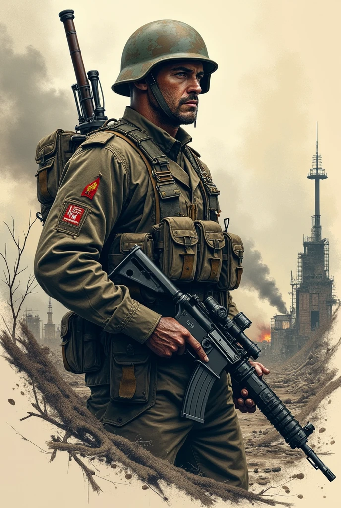 soldart illustration of soldier man in millitary camuflage uniform, in destroyed city ruins
style by giger, by ghibli, by mucha, by rutkovski, by bilibin, by manara,masterpiece , artstation, high quality, intriciate details, sharp, in focus, volumetric, cinematic
<lora:soldart34-000007:0.7>