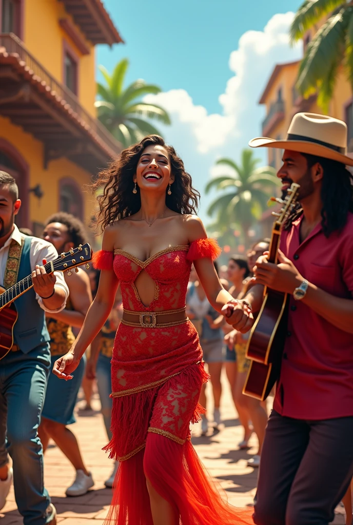 (a smoking hot woman,25,party outfit, she is a secret agent, she is hiding a tracking device on Devito),(short obnoxious guy,danny devito look-alike),(tiki bar),(best quality,4k,8k,highres,masterpiece:1.2),ultra-detailed,festive atmosphere,vibrant colors,cheerful mood,intimate setting,exotic cocktails,fancy decorations,lively music,tropical vibes,stunning sunset,lit tiki torches,steamy ambiance,dance floor,socializing,good times,joyful laughter,fun-filled evening,energetic crowd,(portrait,photography:1.2),(bokeh,soft focus,dramatic lighting),(colorful,contrasting lightischievous,flirtatious glances),(dynamic poses,body language),(playful interaction)