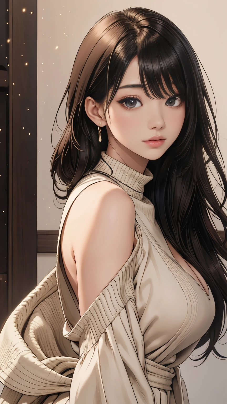 RAW, 1girl, pure eros face, solo, colorful, (masterpiece, best quality: 1.3), (absurdity: 1.3), (realistic:1.3), (detailed skin: 1.3, detailed face: 1.3), standing, beautiful face, beautiful eyes, detailed eye portrayal, perfect makeup, looking at the audience, sharp focus, delicate, (beautiful cute_girl:1.3), curvy, (small breast: 1.2, thick thighs: 1.2, ), long eyelashes, (shiny skin), light smile, wavy long hair, (big_eyes:1.2, brown_eyes), (black_gloss_eyeshadow:1.2), pink_lips, preppy strap skirt, over-the-knee socks, bedside, bedroom background, full body, (clear sky: 1.3), (sunlight: 0.5), (Complete Five Fingers: 1.2)