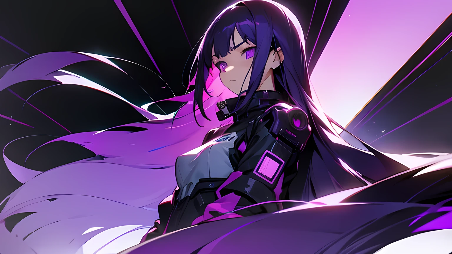 half demon and half god, cyber city, night theme, surreal, high quality