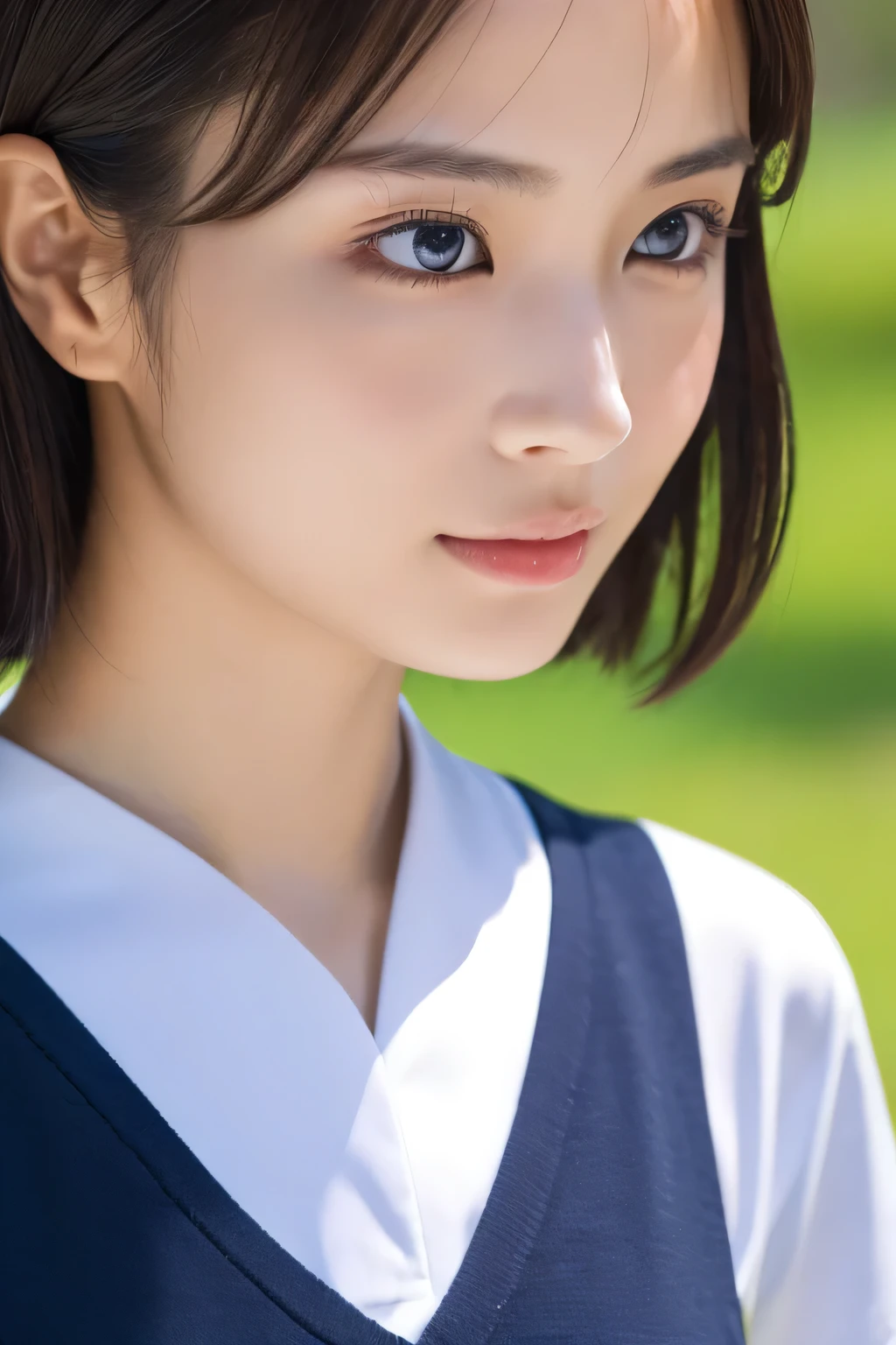 (Beautiful girl walking to school  :1.5), baby face , ( top quality:1.4), ( very detailed), ( very detailed美しい顔),  Carrying School Bags ,  evenly arranged eyes , ( short sleeve sailor suit :1.3), (  School Uniforms :1.3), Beautiful face and eyes, iris,  short haired ,  Japanese Beauty, (Skinny body type:1.5), smooth,  very detailed CG synthesis 8k wallpaper,  high-resolution RAW color photo, Professional photography, light, Backlight, Dreamy, Impressive,  written boundary depth, ( face close-up :1.4), ( other than an airplane:1.5)