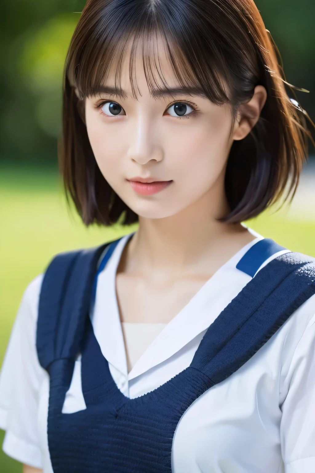 (Beautiful girl walking to school  :1.5), baby face , ( top quality:1.4), ( very detailed), ( very detailed美しい顔),  Carrying School Bags ,  evenly arranged eyes , ( short sleeve sailor suit :1.3), (  School Uniforms :1.3), Beautiful face and eyes, iris,  short haired ,  Japanese Beauty, (Skinny body type:1.5), ( flat chested:1.5), smooth,  very detailed CG synthesis 8k wallpaper,  high-resolution RAW color photo, Professional photography, light, Backlight, Dreamy, Impressive,  written boundary depth, ( face close-up :1.4), ( other than an airplane:1.5)