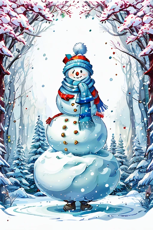  at the North Pole New Year's mood Snow Maiden Christmas tree .  huge yellow peonies transparent
fluorescence° realistic + minimalist snowstorms   , harsh snowy winter ,  aurora .   3D multi-colored mesh pattern on snowy hills funny snowman in a hat