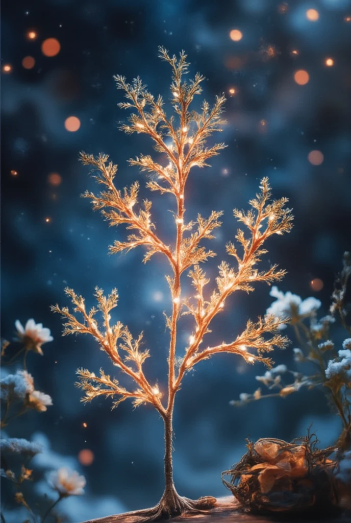 coral ranunculus, coral ranunculus shining in the dark ， cinematic angle ,