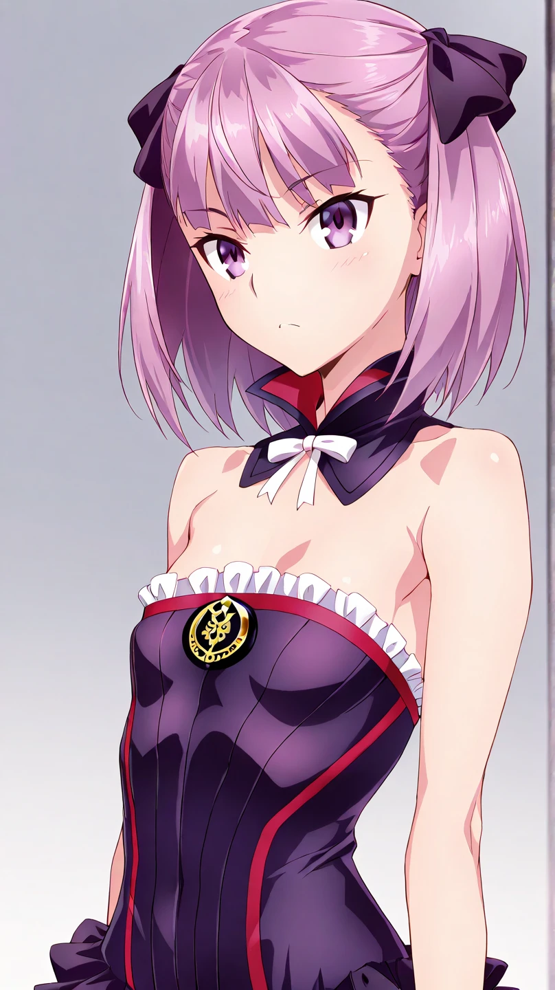 high resolution, masterpiece, necessary, detail, best quality, quality, necessary, tall details, High details, precise

1 girl, Ufotable style, ufotable anime, 

Helena Blavatsky (Fate), Helena Blavatsky fate grand order, fate, fate grand order, short hair, purple hair, purple eyes, purple dress, small breasts 