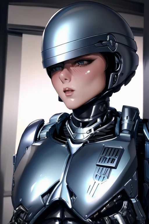  High Quality , (Full picture)  Cool and attractive face , RoboCop Armor ,   RoboCop helmet ,   beautiful sexy young woman doing fellatio {x}, 18 years old,   toned and muscular ,  Cool and charming ,  Sharp Eye,  Big Breasts,   yan, My face is stained with semen,   sensual vibe  