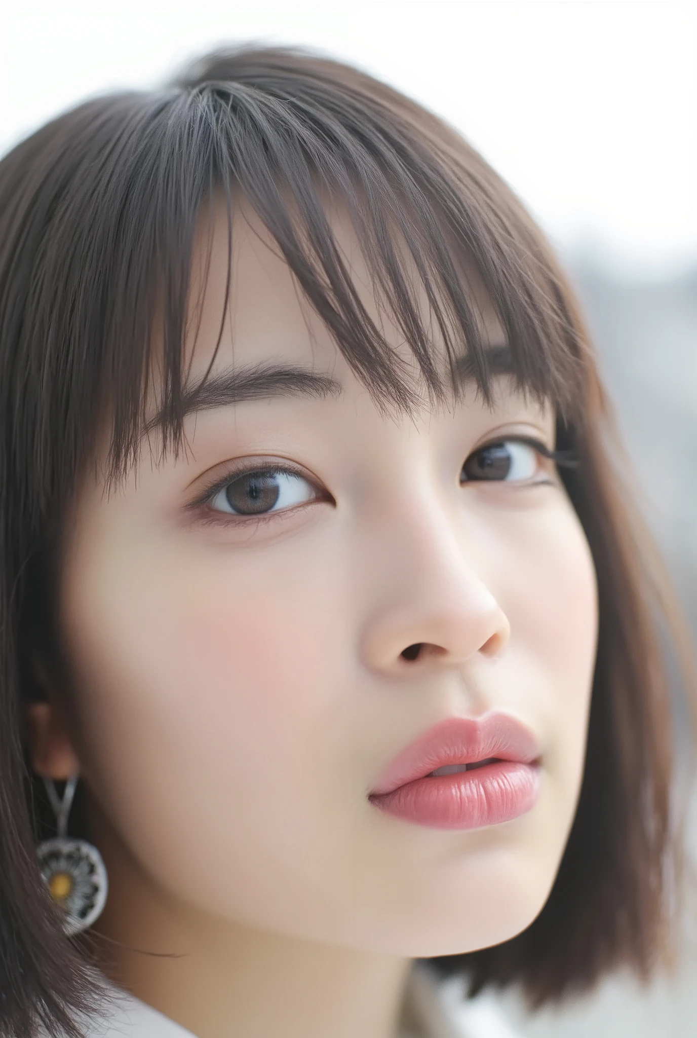 (Ultra-precise human anatomy , top quality、 RAW photo、8k、32K、 Masterpiece 、 realistic 、 photorealistic:1.37)、Cute Japanese women images、 tank top in front of urinal、 Shot in natural light、 upper body、 1 girl、Photo Mapping、Physically Based Rendering、 high image quality、 high definition 、1080P、( beautiful face)、(Detailed description of the face)、( Detailed description of the hand setter'Muscle area)、( CG in detail)、 rich details 、( Stunning Features :1.35)、( detail eyes)、 looking forward to your eyes、Delicate clavicle、 Various Poses、非常にリアルで詳細な若い女性の upper bodyポートレート。The skin is beautiful、 Soft light is reflected in the high part of the cheek .、 Tiny pores and hair follicles、 You can see even the thinnest blood vessels 。The skin is smooth、natural flushing of cheeks 、Healthy glow。 The eyes are large and clear blue、Her iris has fine patterning、 Light is reflecting and shining in the eye。 There is a slight shadow under her eye 、 Her eyelashes are long and naturally curled。 her lips are soft pink 、Smooth texture with a natural glow、 Slightly reflects light。 the woman wears a simple white top .、 background is pale black and white gradation .、焦点は完全に顔と upper bodyに当たっている。 realistic shadows and textures、 picture-like depiction、 waist、Waist、thigh