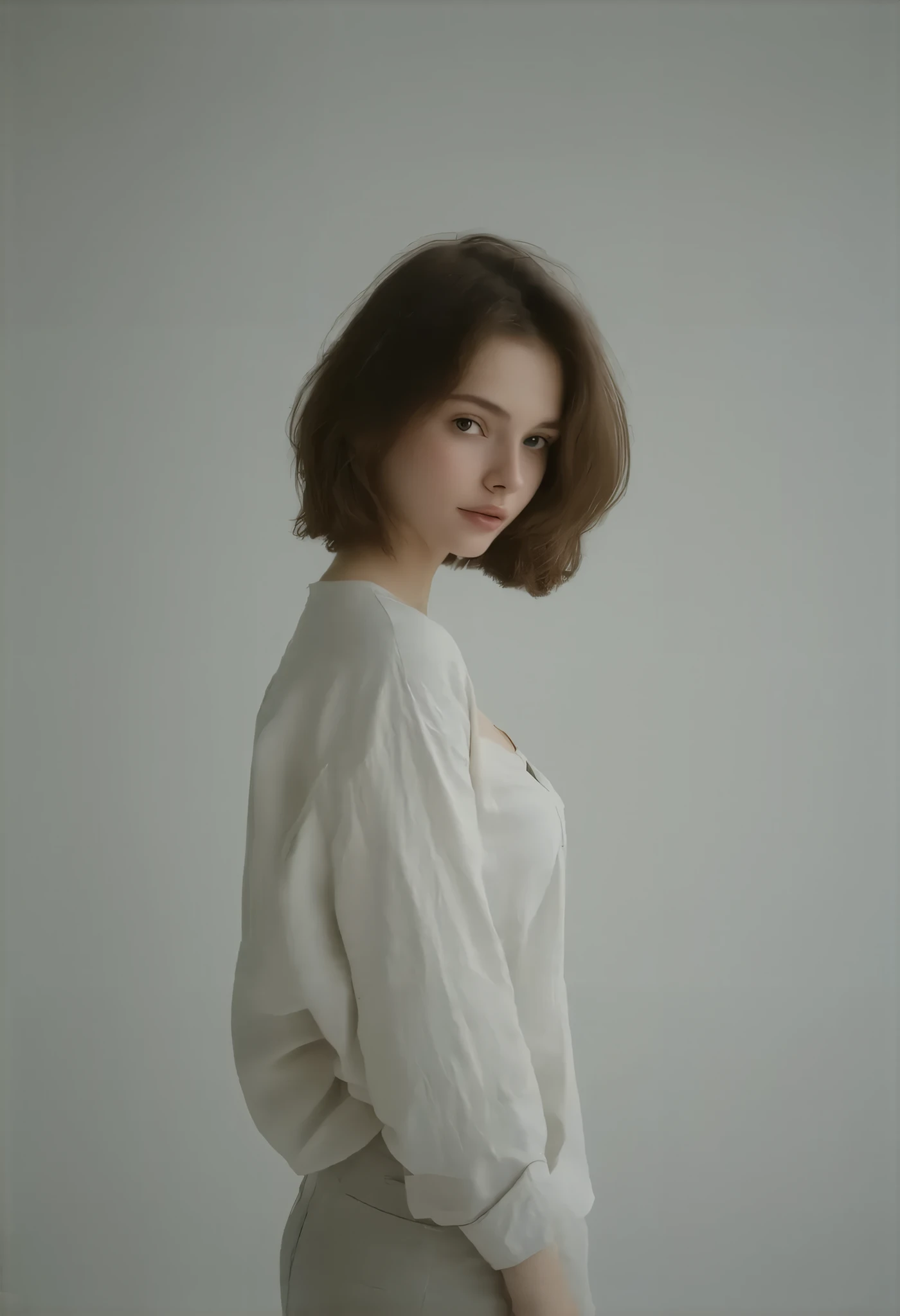 (8K, CRU photo, best qualityer, work of art:1.2), (realisitic, photo-realisitic:1.37), ultra detali,
1 girl,cute, standing alone,beautiful detailed sky,Detailed coffee,natta,sitting down,falling in love,(Blushing Nose),(ssmile:1.1),(cloused mouth),breasts big, seductive ssmile, big apartment, professional lighting, Sony A7R4, Zessie 50mm F1.8,
medium breasts,beautiful detailed eyes,(collar shirt:1.1), butterfly necktie,pleatedskirt,(shorth hair:1.2),floating hair