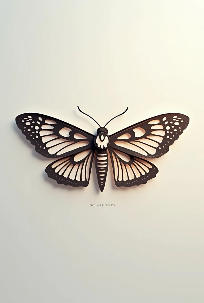 2d moth papercut