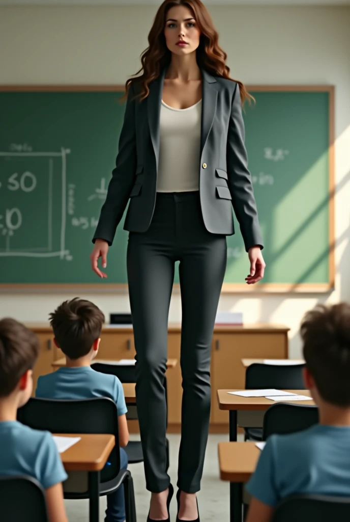Tallest in class woman and everybody turning you and everybody Are very small
