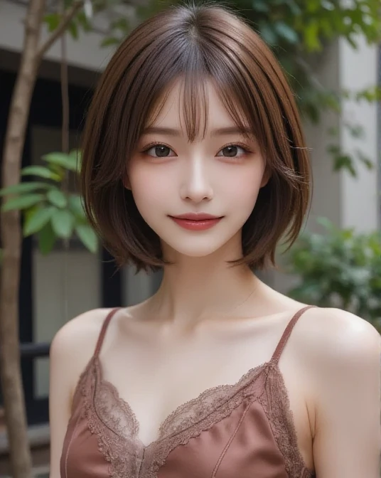 (highest quality、8k、32k、masterpiece)、(Realistic)、(Realistic:1.2)、(High resolution)、Very detailed、Very beautiful face and eyes、1 girl、Round and small face、Tight waist、Delicate body、(highest quality、Attention to detail、Rich skin detail)、(Realistic、Realistic:1.37)、Bright colors、(((Brown Hair)))、(((Bust Shot)))、(((Medium Hair)))、(((Thin eyebrows)))、(((Stylish hairstyle)))、(((Pure white wall background)))、(((Pure white wall background)))、(((smile)))、(((White Lace Bra)))、(((White lace panties)))、(((Brown Hair)))、(((I&#39;I&#39;I&#39;m combing my hair with my right hand)))、(((Full body photo)))、