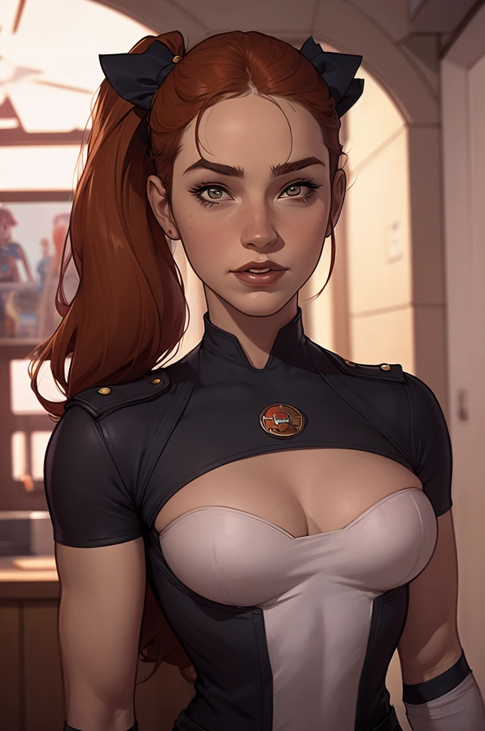 tem uma mulher com uma jaqueta preta e uma gargantilha vermelha, garota de anime na vida real, Alena Aenami e Artgerm, Retrato de Sophie Mudd, impressionante retrato de rosto de anime, Alena Aenami e Lilia Alvarado, aenami alena, Eva Ventrue, Anastasia Ovchinnikova, anime hiper realista, retrato suave fotografado em 8k, Cosplay realista