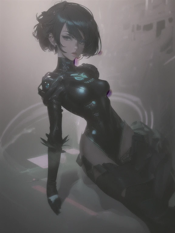 ((La mejor calidad)), ((obra maestra)), (muy detallado:1.3), ..............3D, Beautiful (cyberpunk:1.3) Mujer hacker, peinado corto,pelo corto, Volver al visor, cabello grueso, Terminal de ordenador operativo, Pantalla montada en la cabeza, computer server, Pantalla LCD, fiber optic cable, Logotipo de la empresa, HDR (High Dymanic Range), Trazado de rayos, NVIDIA RTX, Super resolution, Irreal 5, Subsoil Scatter, Textura PBR, Post-procesamiento, Anisotropic filtering, profundidad de campo, maximum sharpness and sharpness, Texturas multicapa, Albedo y Highlight Maps, Sombreado de superficies, Accurate simulation of light-material interactions, proporciones perfectas, Renderizado de octanaje, duotone lighting, ISO bajo, balance de blancos, Regla de los tercios, amplia apertura, 8K RAW, efficient sub-pixels, sub-pixel convolution, glow particles, dynamic  pose