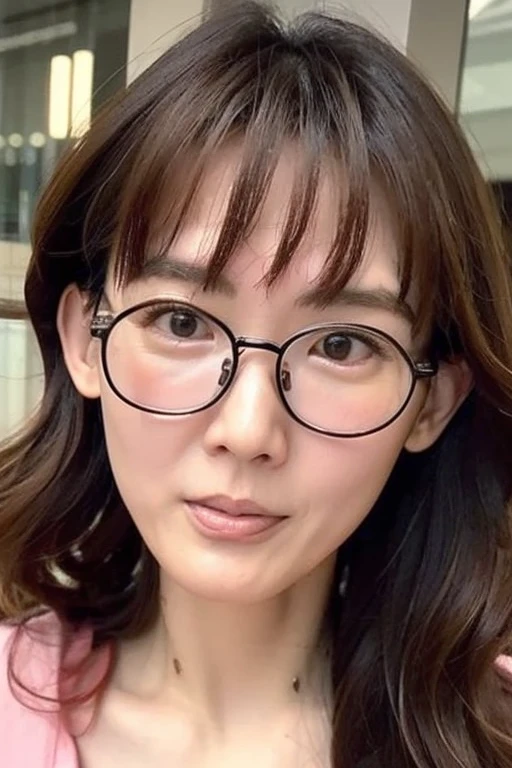 Many wrinkles, Best quality,masterpiece,ultra high res,photorealistic,1girl,taipei street alley,dynamic pose, ((Glasses:1.3))、 (((50years old:1.3)))、upper_body,too much small eyes、Sleepy expression、orgasm face:1.2、Watch viewers、
No tear bags:1.5、
bangs, Very slender 、((Glasses:1.3))、Very thin face、Thin Nose、Very high nose、Very very narrow eyes、Thin lips、 long hair, Long curly hair:1.6、 College Student 、No cheekbones,very narrow eyes、The corners of the eyes are raised,very small face、