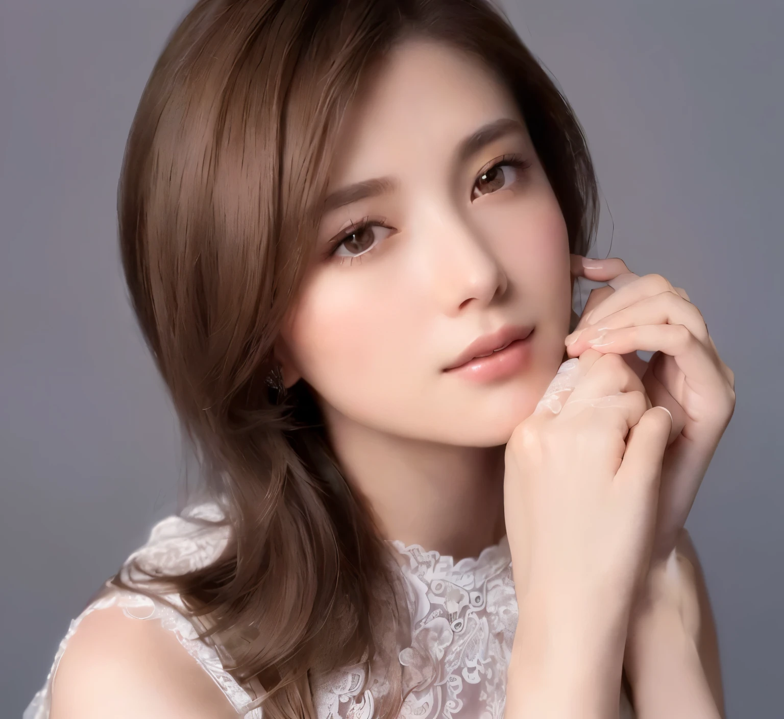 (A hyper-realistic), (hight resolution), (8K), (ighly detailed), (beatiful detailed eyes), (top-quality), (ultra-detailliert), (masterpiece), (A detailed face), softfocus、face of emma watson、Colossal tits、japanes、Taj Mahal in the background、You can see the front of the Taj Mahal、Traditional Indian costume、A smile、