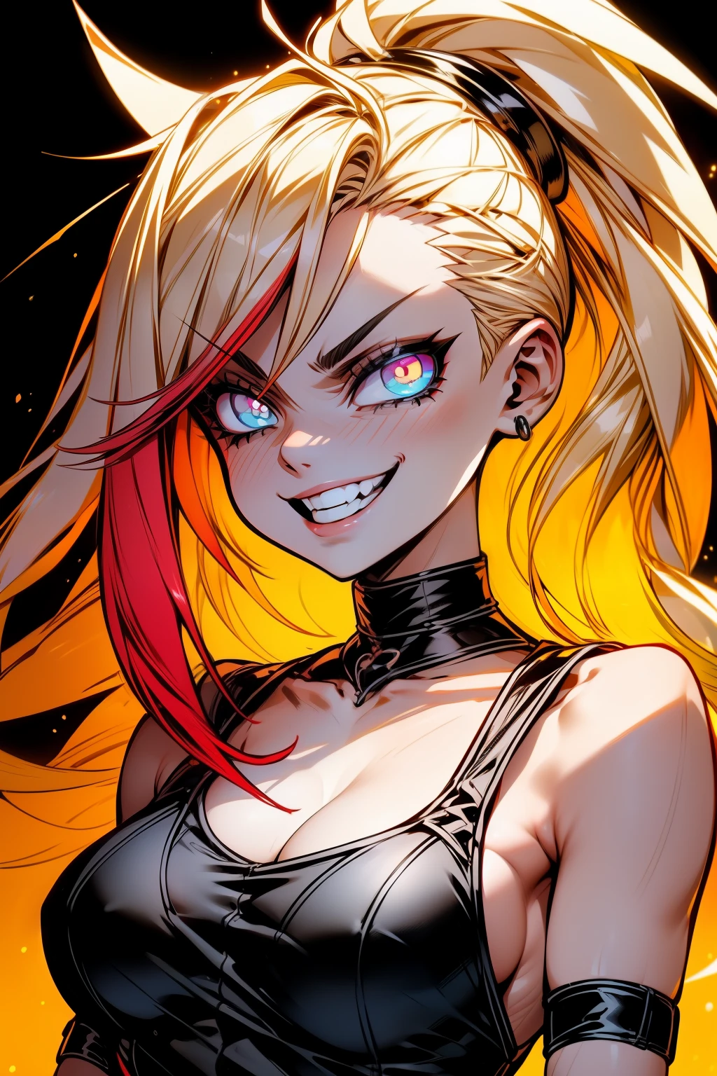 realistic,photorealistic,photo-realistic:1.37,(best quality,4k,8k,highres,masterpiece:1.2),ultra-detailed,detailed clown face,piercing dark eyes, sinister smile, wearing colorful costume,creepy circus performer,hellish background, dramatic lighting,dark and ominous atmosphere,moody colors,surreal and macabre scene