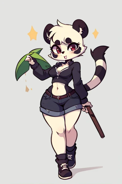 Female furry panda diives by yeiyei art style 